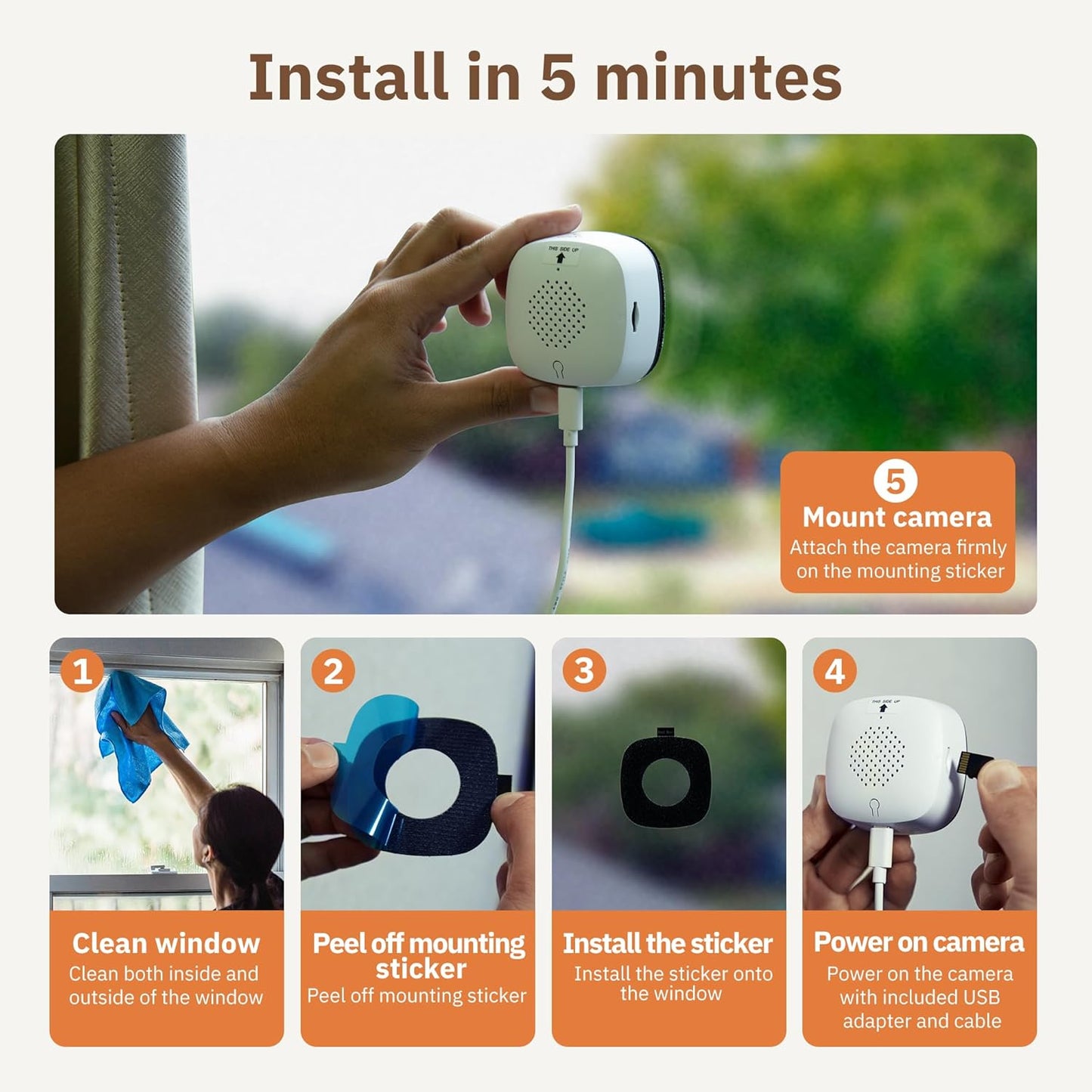 Sentra™ Indoor Window Security Camera